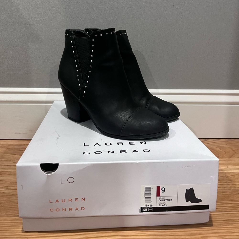 Black Studded Booties